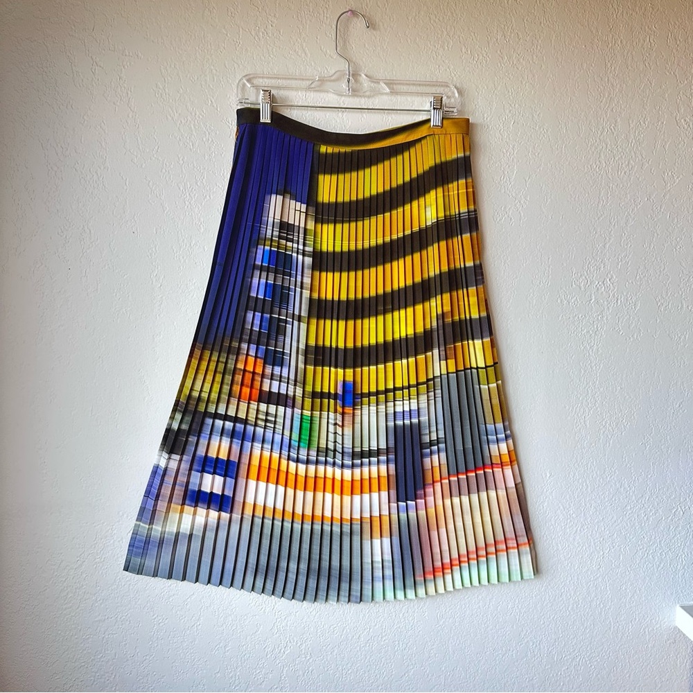 FR 38/US 6 Dries Van Noten Street Scene Pleated Skirt - Picture 6 of 13